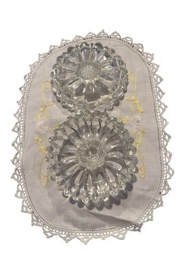 Crystal‎ Sunflower Candle Holder- Set of Two
